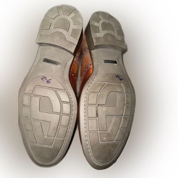 MAGNANNI Tormo Cognac Leather Wingtip Derby Shoe - Picture 8 of 11